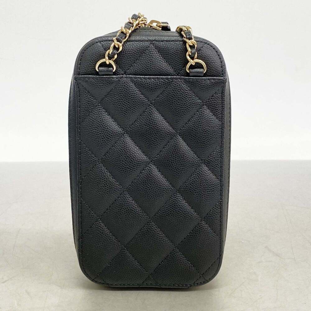 CHANEL Black Caviar Leather Shoulder Bag - Picture 6 of 7